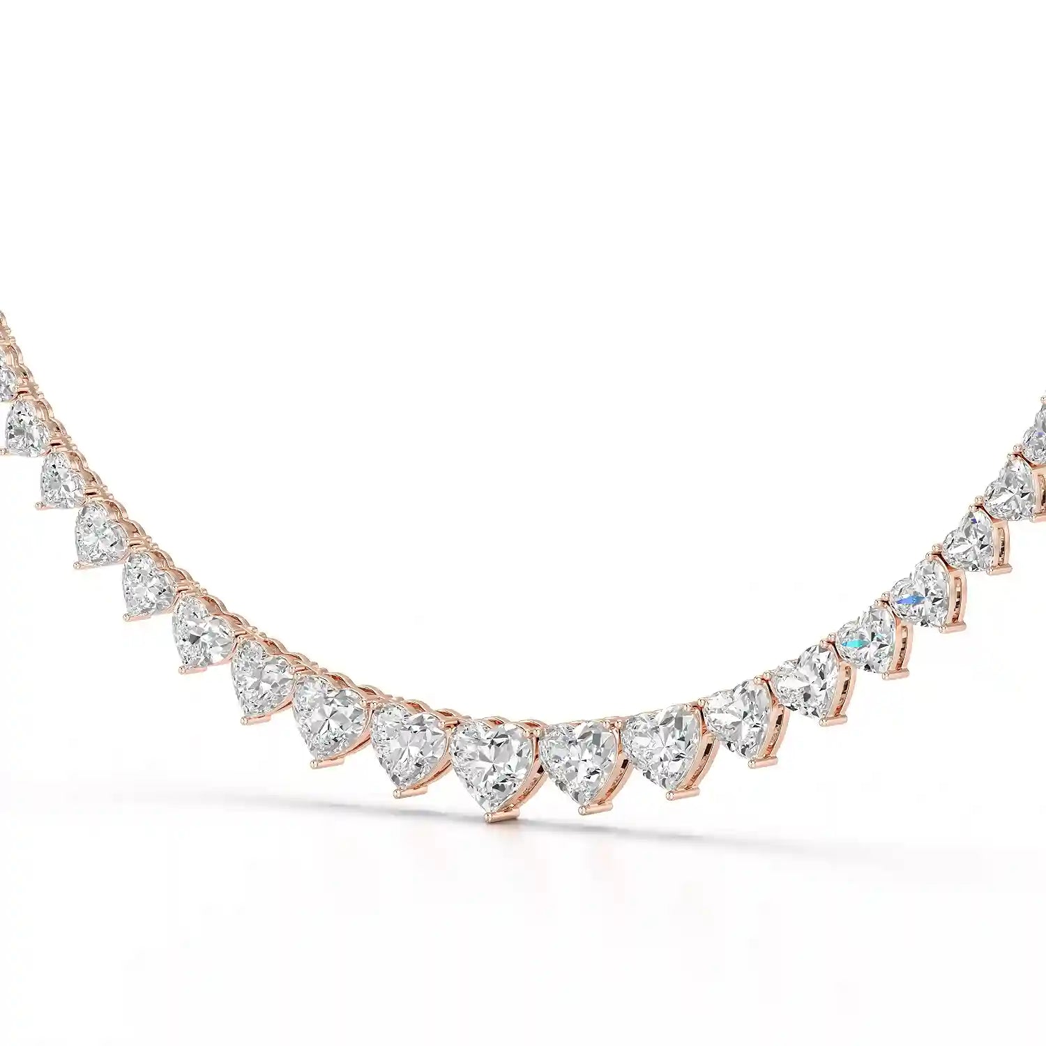 42.12 CT Lab Diamond Heart Cut Necklace