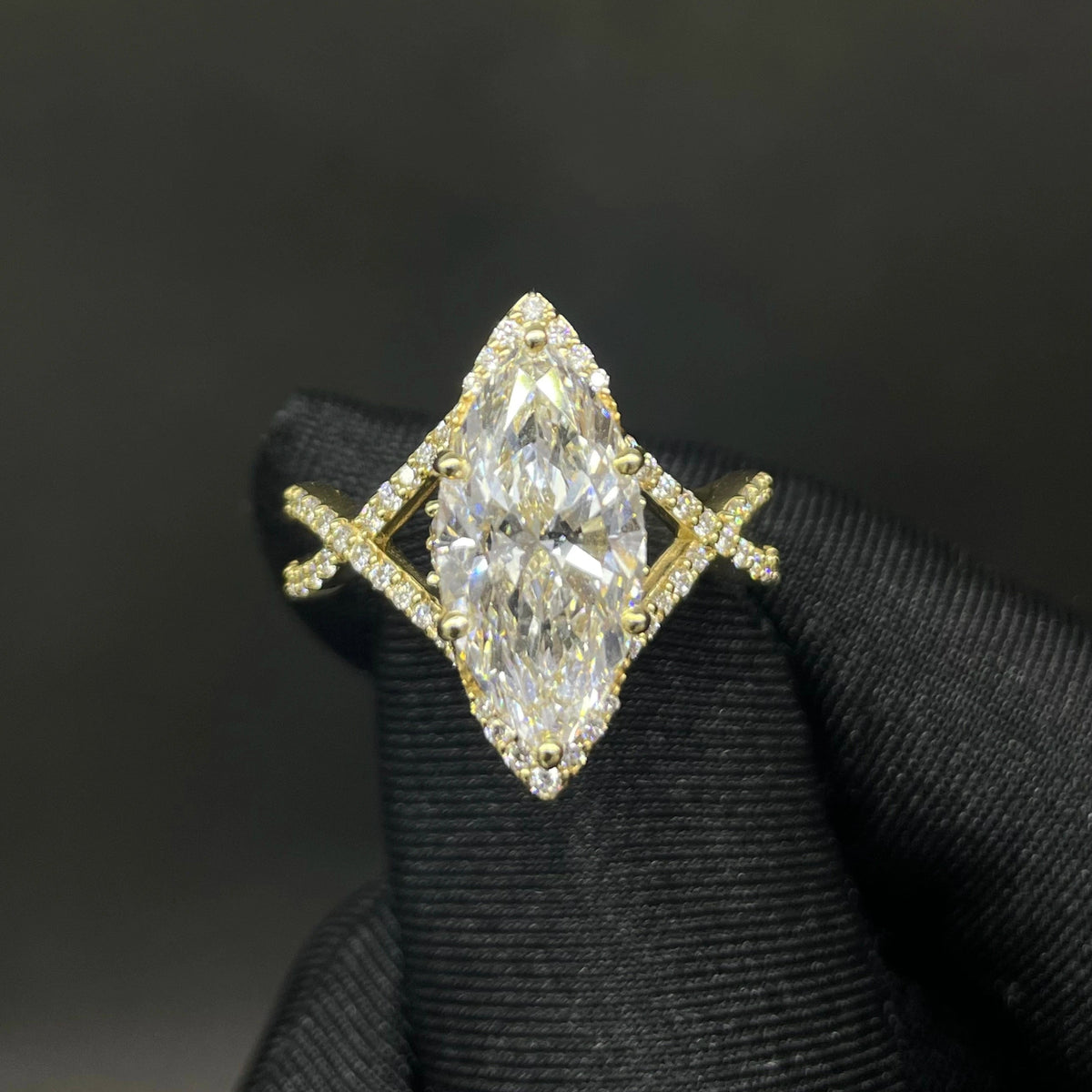 3.48 CT Marquise Cut Lab Diamond Ring (Ready for Delivery)