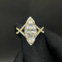3.48 CT Marquise Cut Lab Diamond Ring (Ready for Delivery)