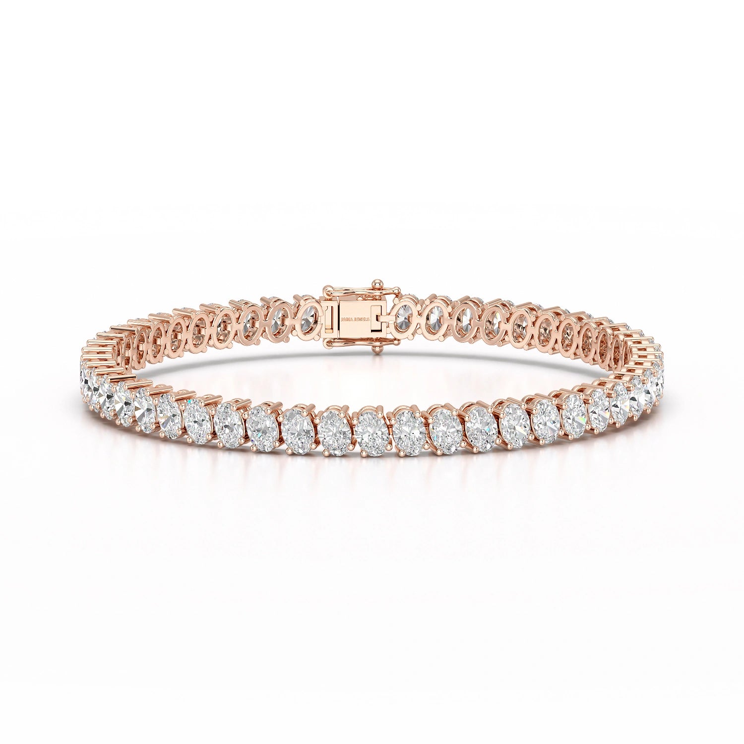 11.70 CT Oval Lab Grown Diamond Tennis Bracelet