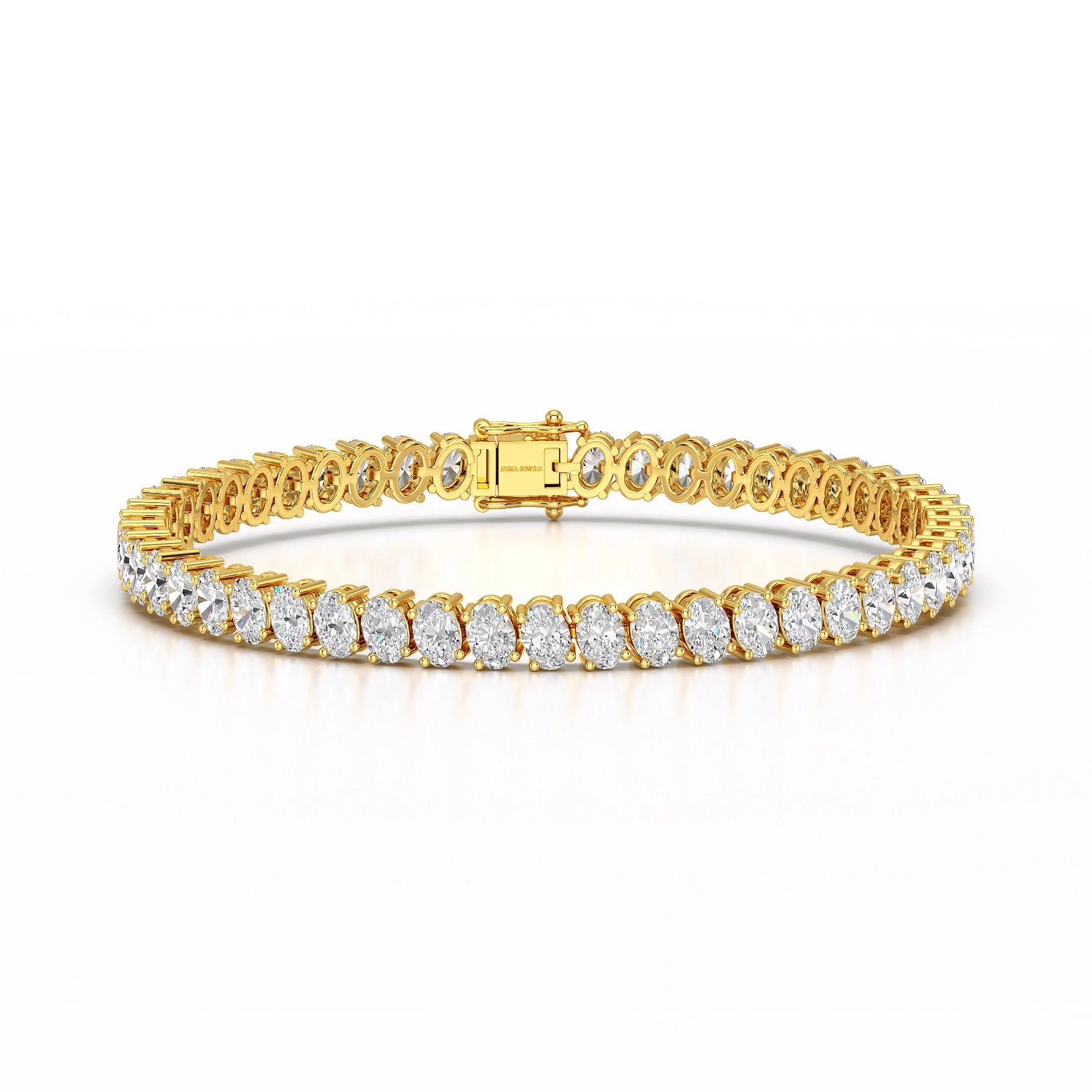 11.70 CT Oval Lab Grown Diamond Tennis Bracelet