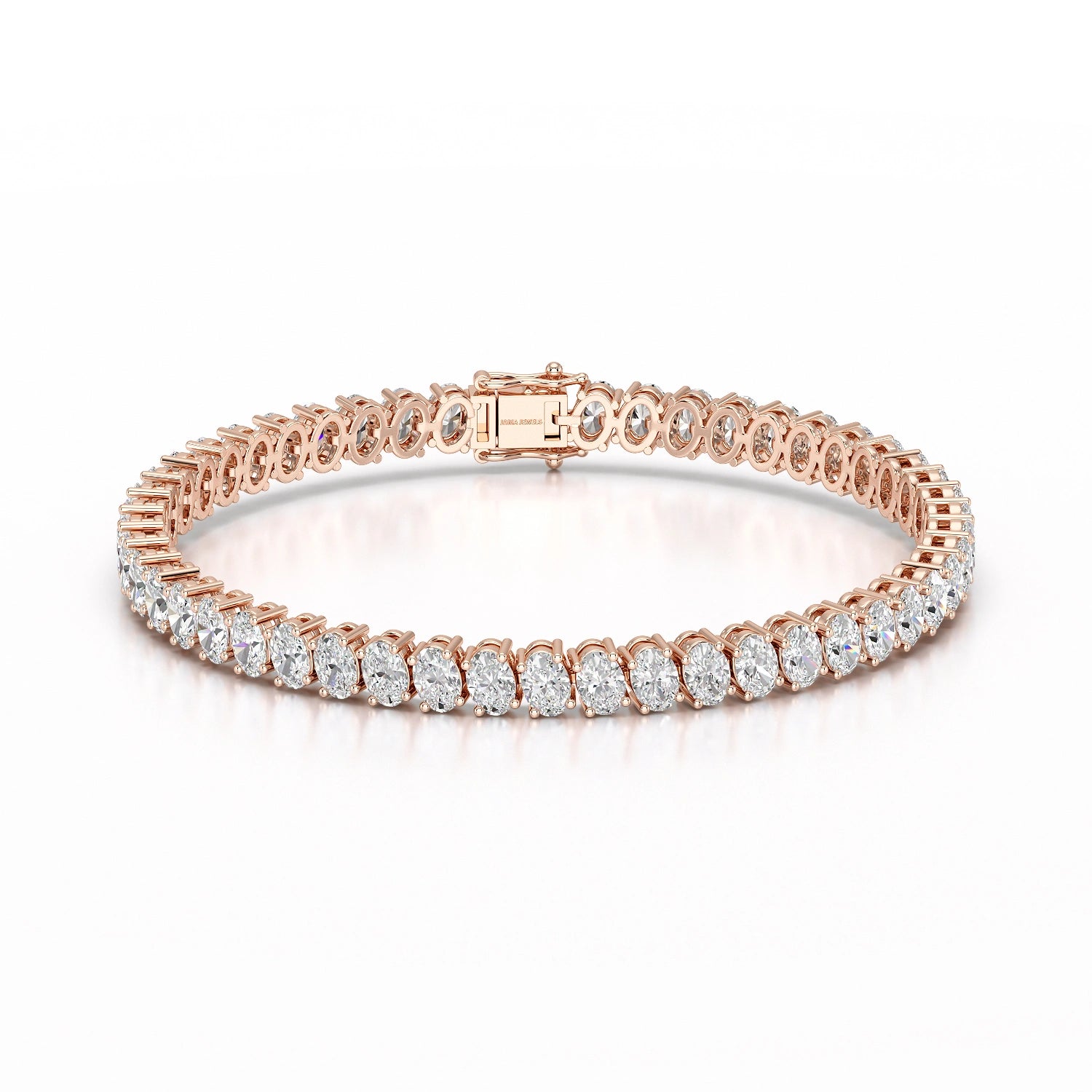 11.70 CT Oval Lab Grown Diamond Tennis Bracelet