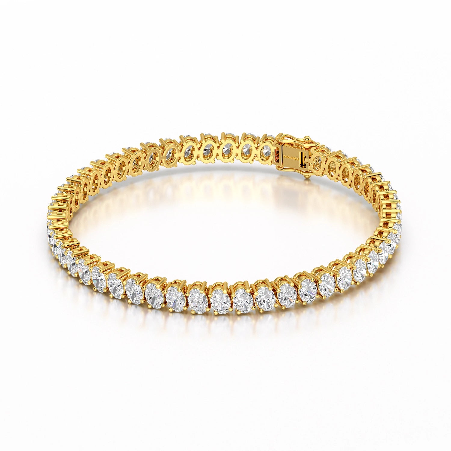 11.70 CT Oval Lab Grown Diamond Tennis Bracelet