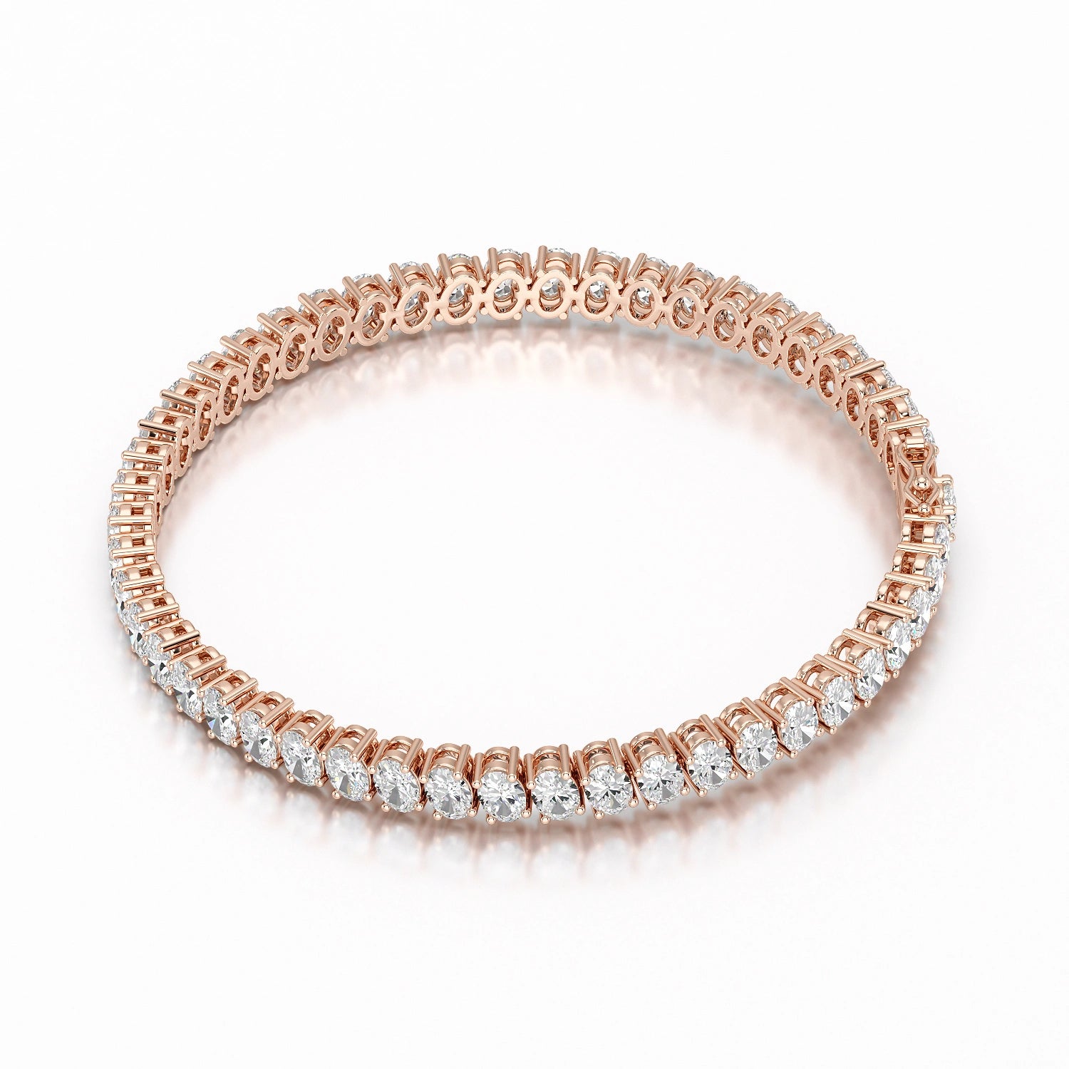 11.70 CT Oval Lab Grown Diamond Tennis Bracelet