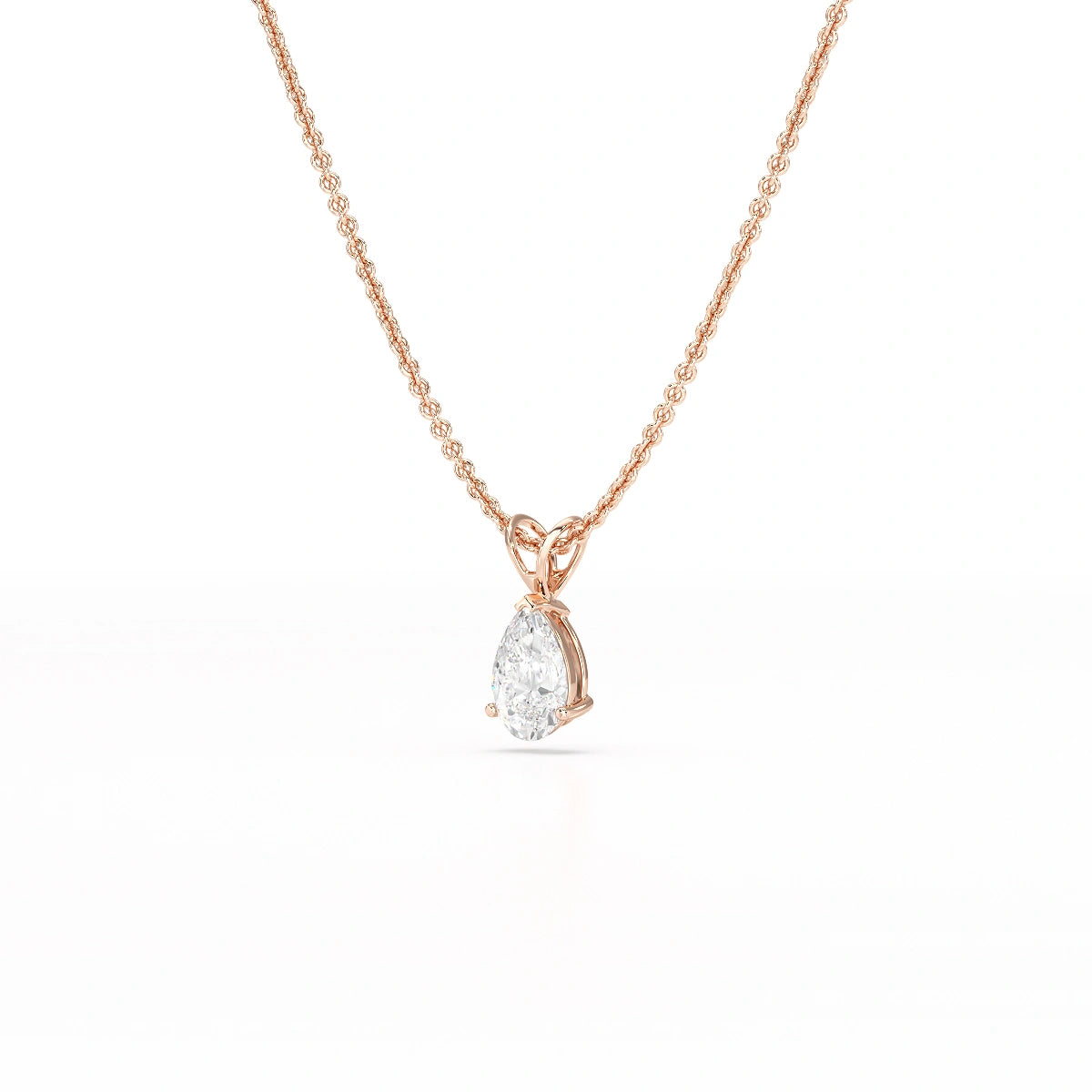 1 Carat Pear Shape Lab Diamond Pendant
