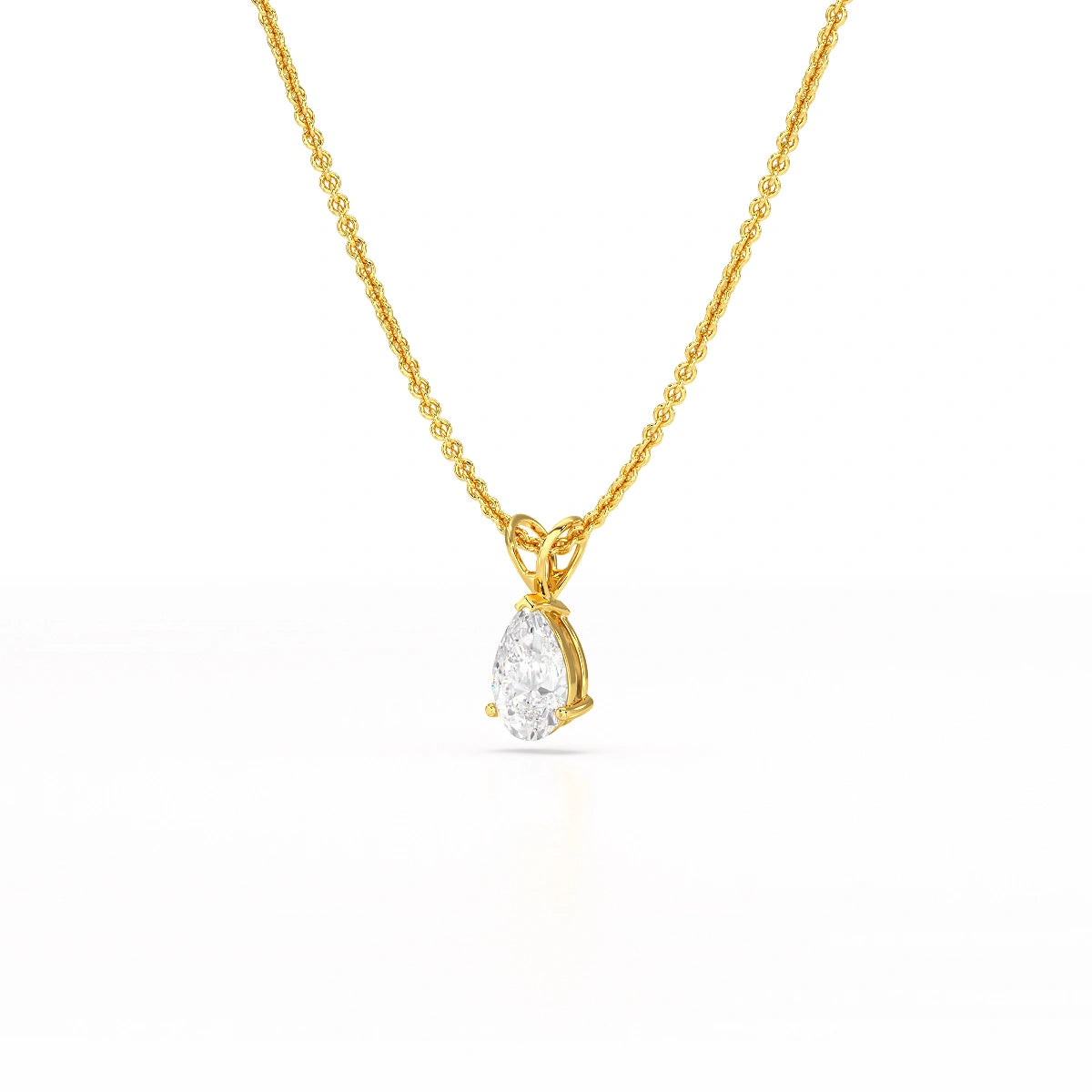 1 Carat Pear Shape Lab Diamond Pendant