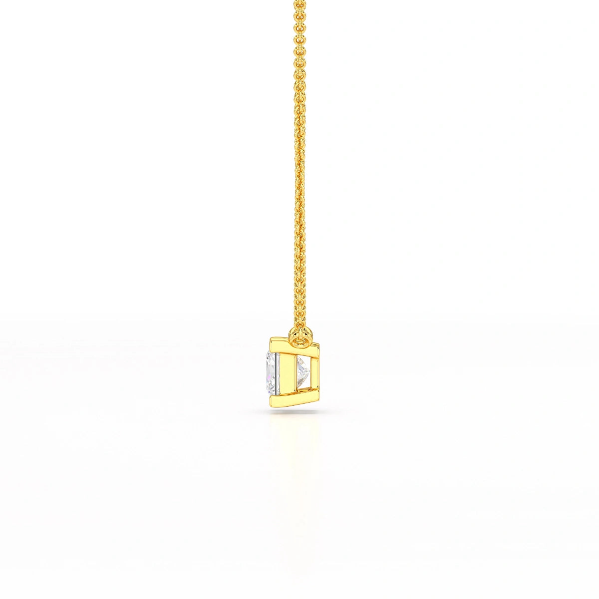 1 CT Lab Grown Diamond Princess Pendant