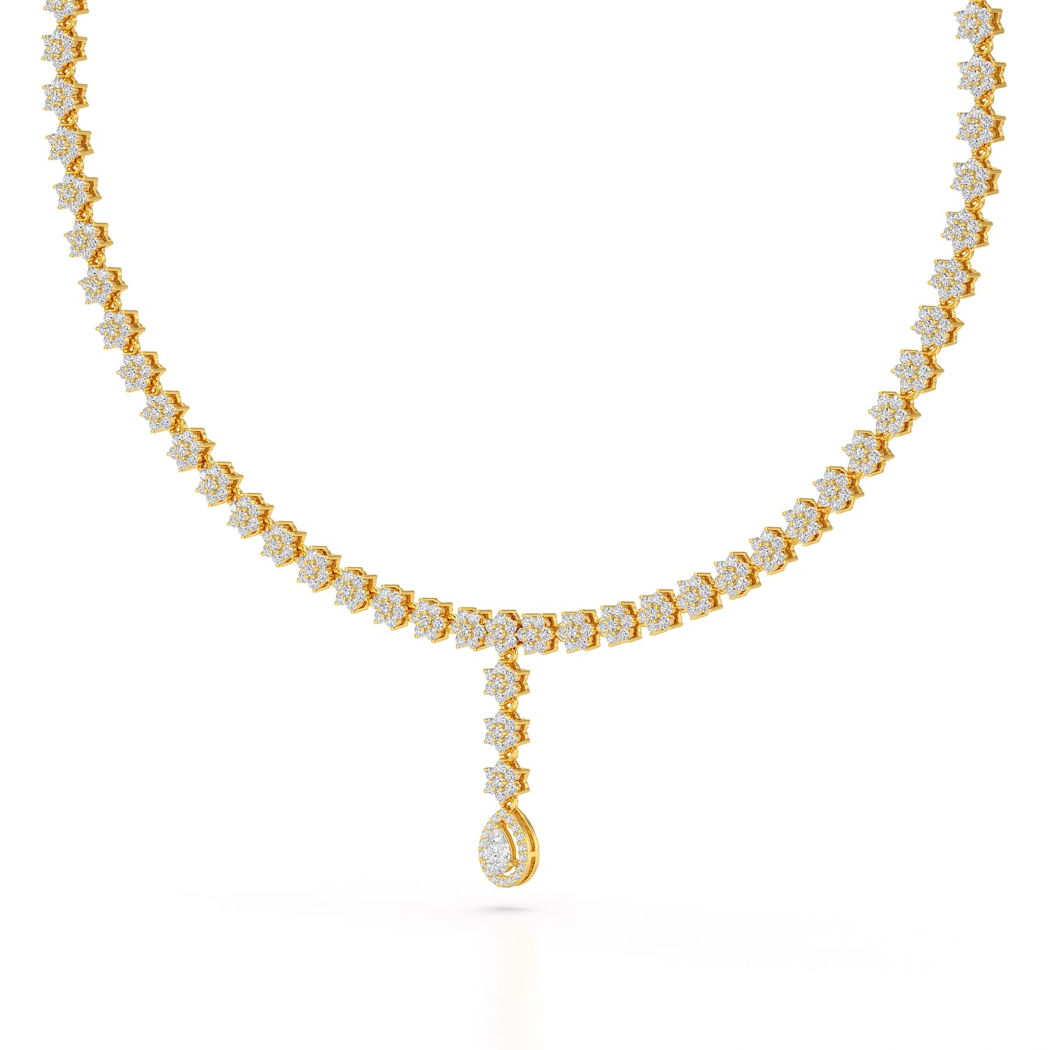 Pear Cut Lab Diamond 4.97 CT Necklace