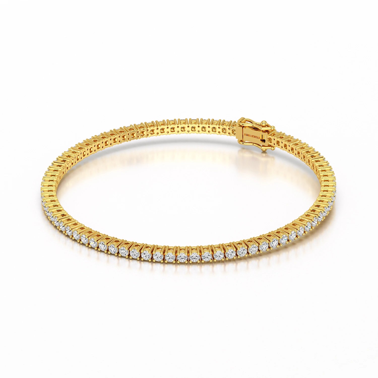 3.5 CT Round cut Lab Diamond Tennis Bracelet