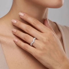 2.50 CT Oval Full Eternity Diamond Ring