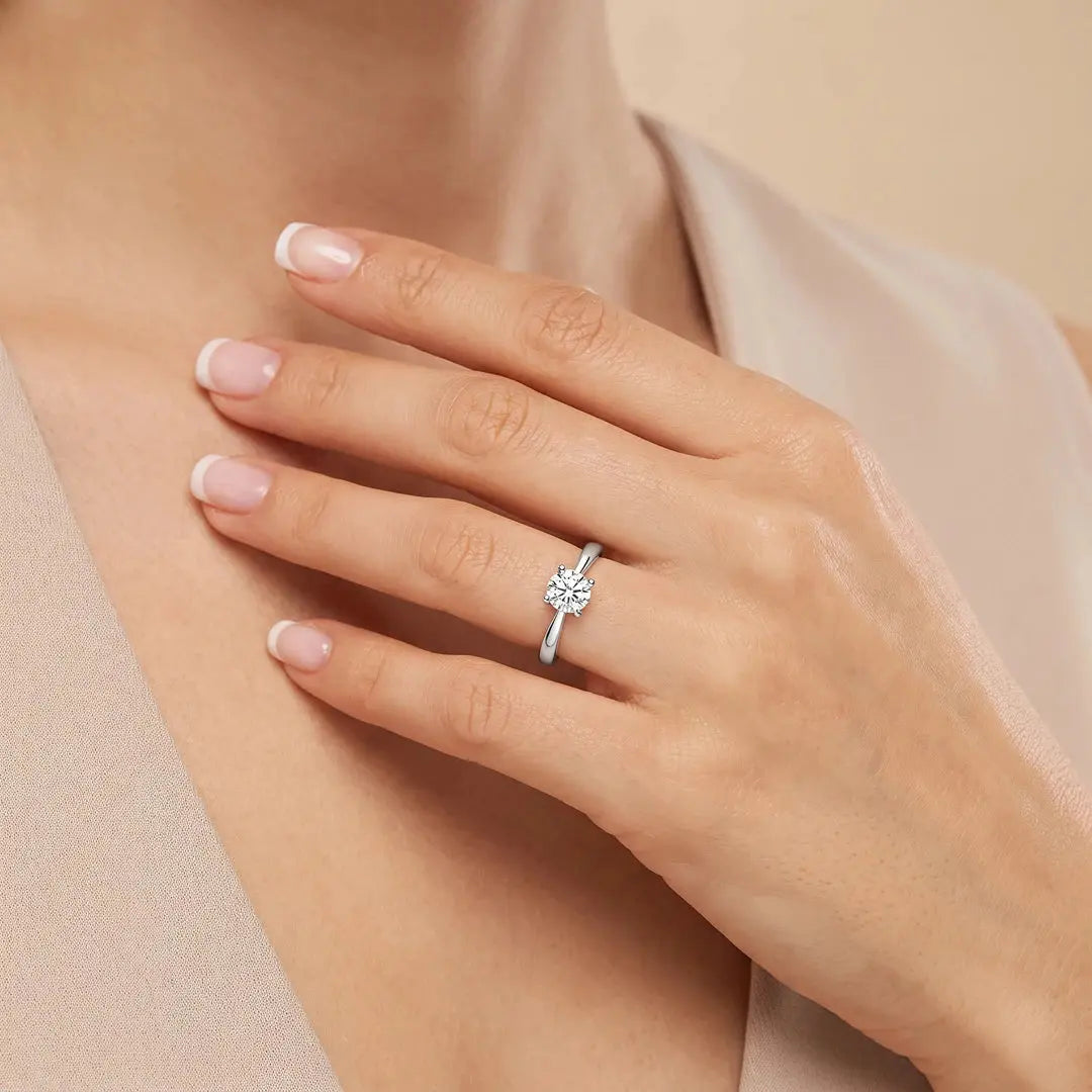 1.00 CT Round Solitaire Diamond Ring
