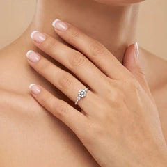 0.13 CT Round Cluster Diamond Ring