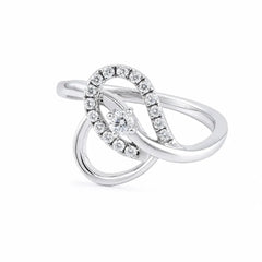 0.20 CT Round Infinity Loop Twist Diamond Ring