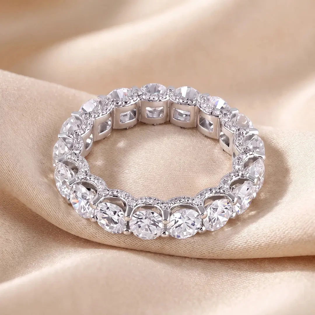 4.20 CT Round Diamond Eternity Band Jama Jewels