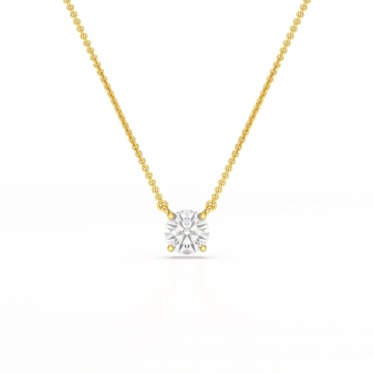 1 Carat Round Solitaire Lab Grown Diamond Pendant