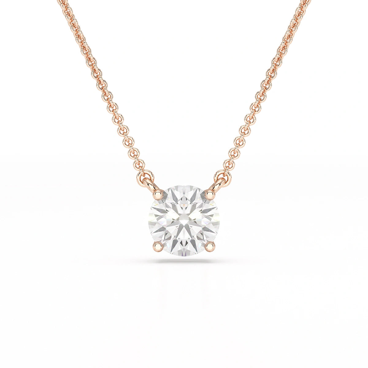 1 Carat Round Solitaire Lab Grown Diamond Pendant