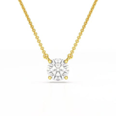 1 Carat Round Solitaire Lab Grown Diamond Pendant