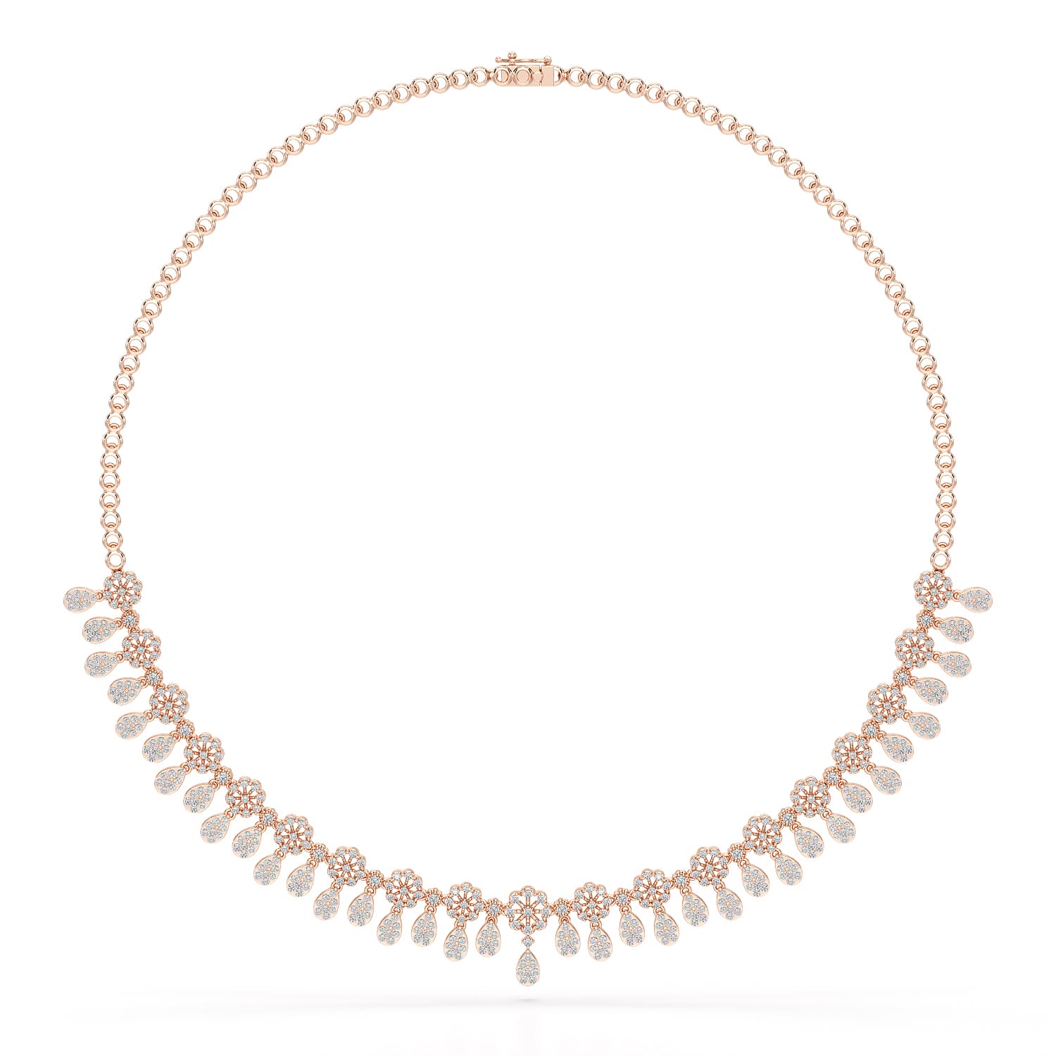 Round Cut Lab Grown Diamond 4.96 CT Elegant Choker Necklace