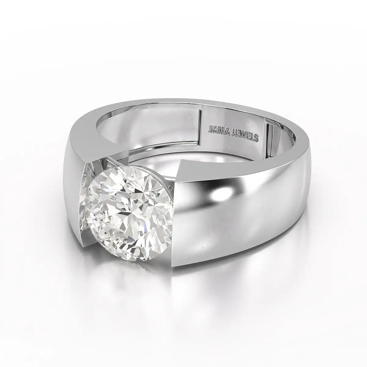 3 CT Round Cut Lab Diamond Men's Ring