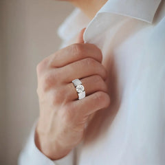 3 CT Round Cut Lab Diamond Men's Ring