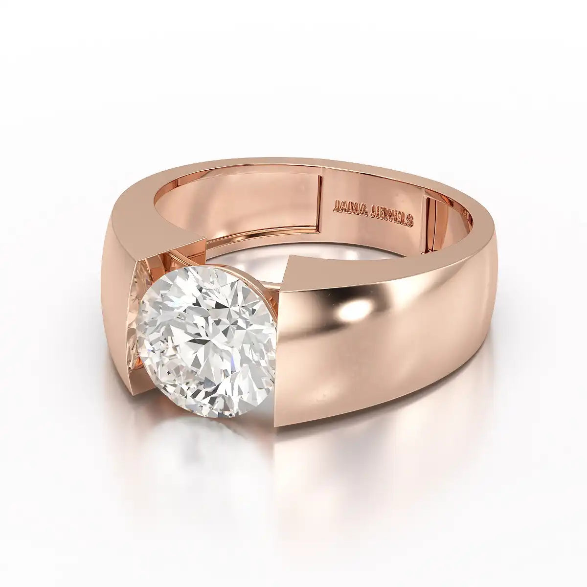 3 CT Round Cut Lab Diamond Men's Ring