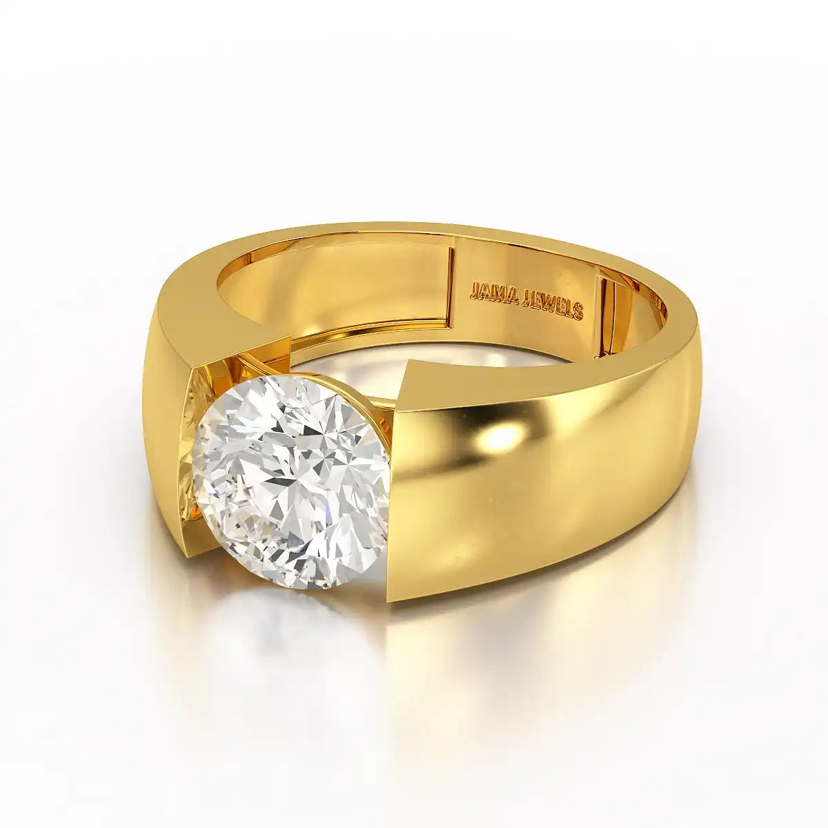 3 CT Round Cut Lab Diamond Men's Ring