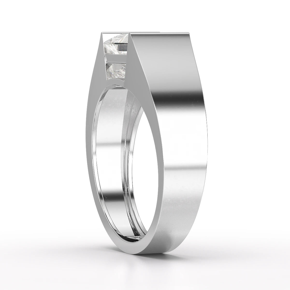 3 CT Princess Cut Lab Diamond Men's Ring