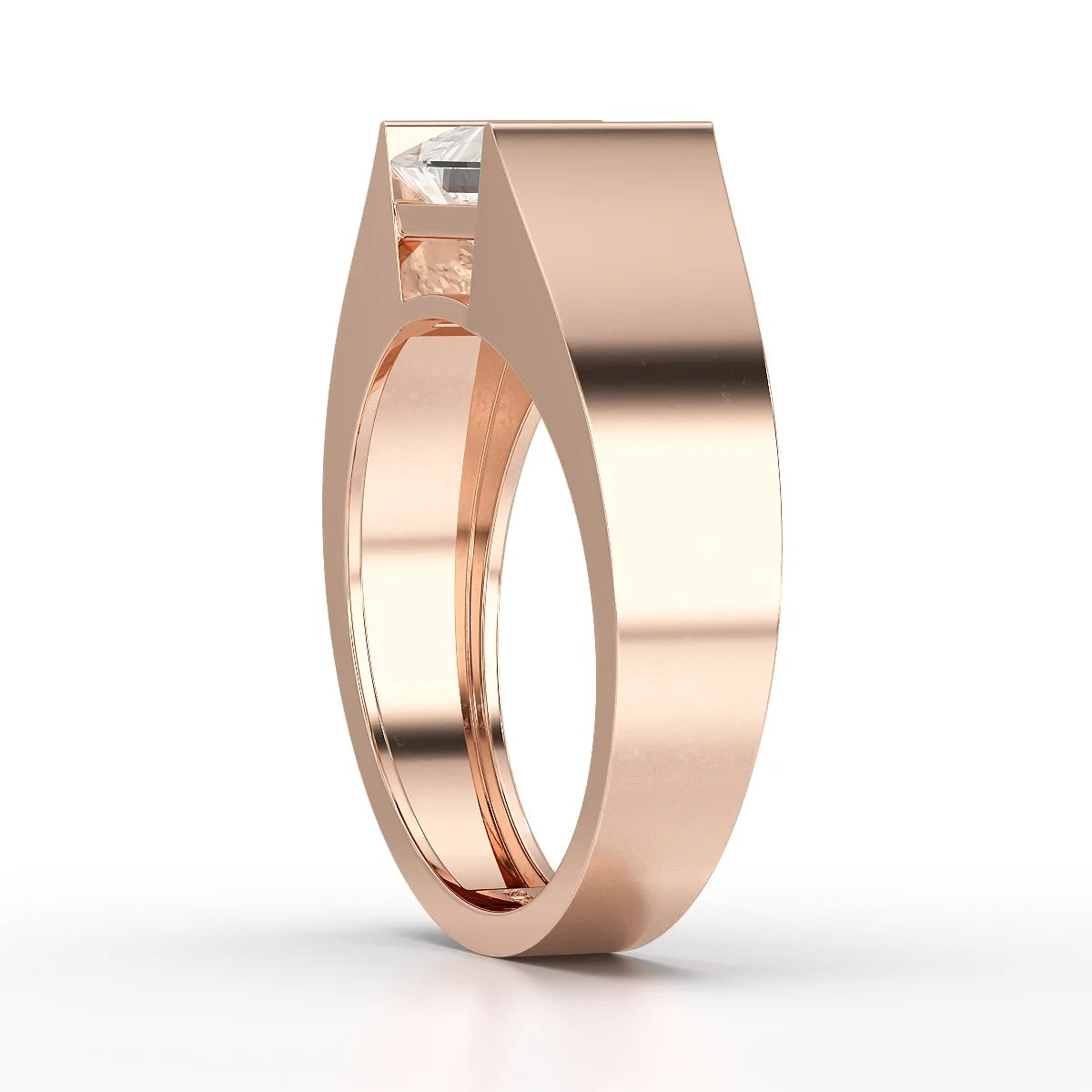 3 CT Princess Cut Lab Diamond Men's Ring