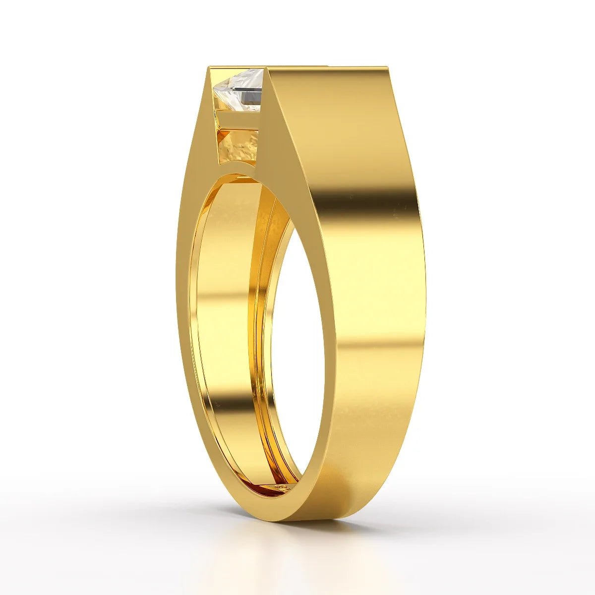 3 CT Princess Cut Lab Diamond Men's Ring