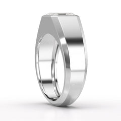 3 CT Asscher Cut Lab Diamond Men's Ring