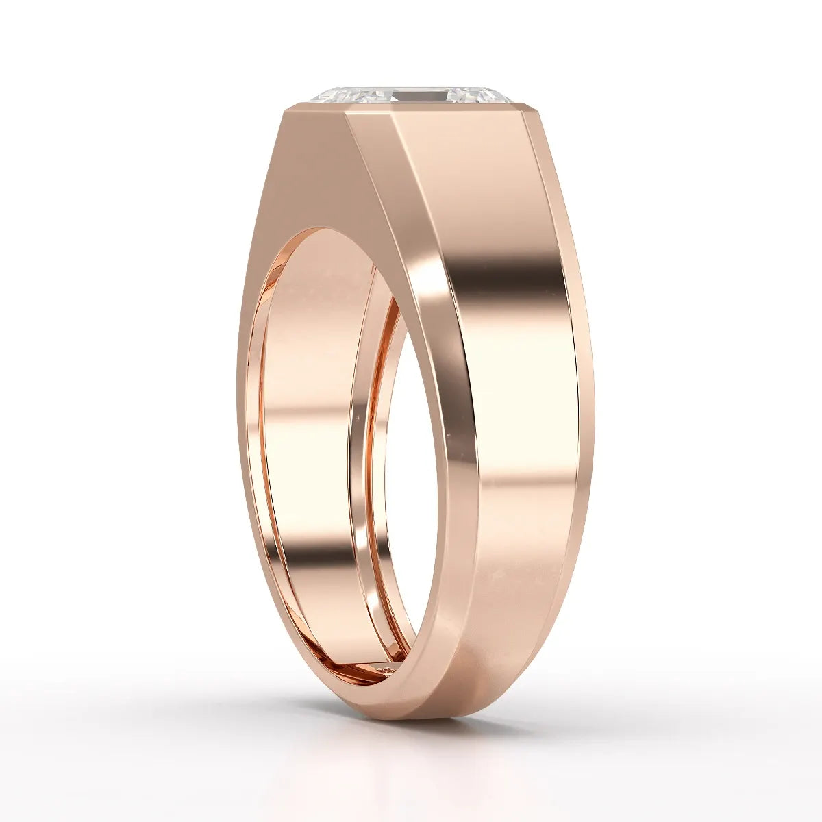 3 CT Asscher Cut Lab Diamond Men's Ring