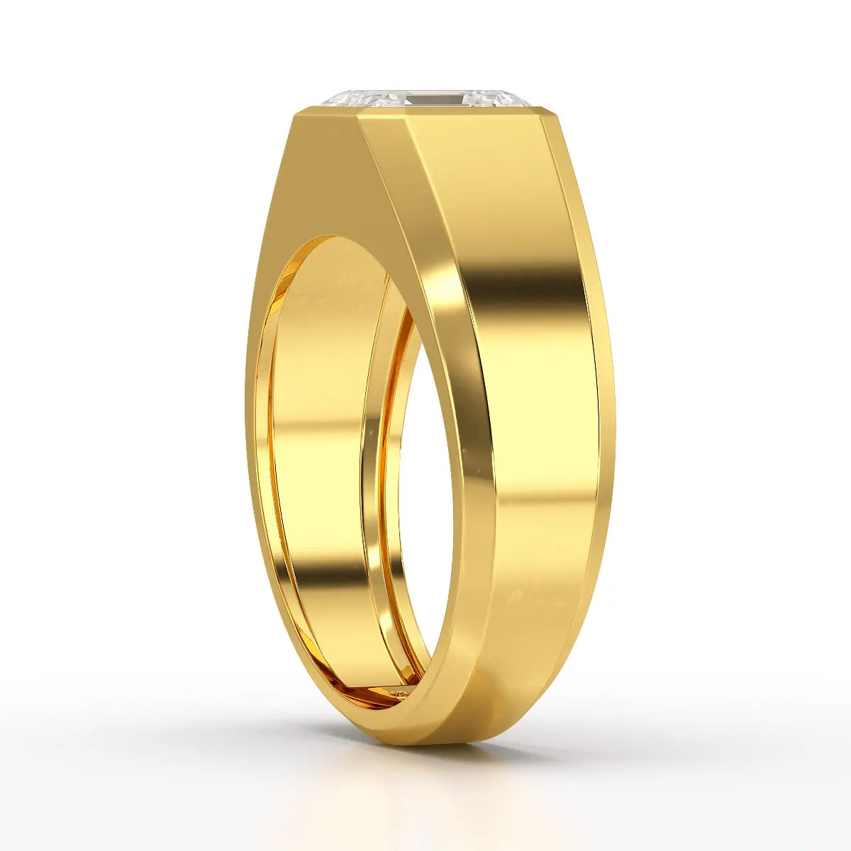 3 CT Asscher Cut Lab Diamond Men's Ring