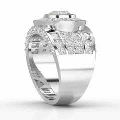 5.75 CT Round Shape Lab Diamond Men's Ring