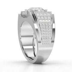 4 CT Round Cut Lab Diamond Men's Ring