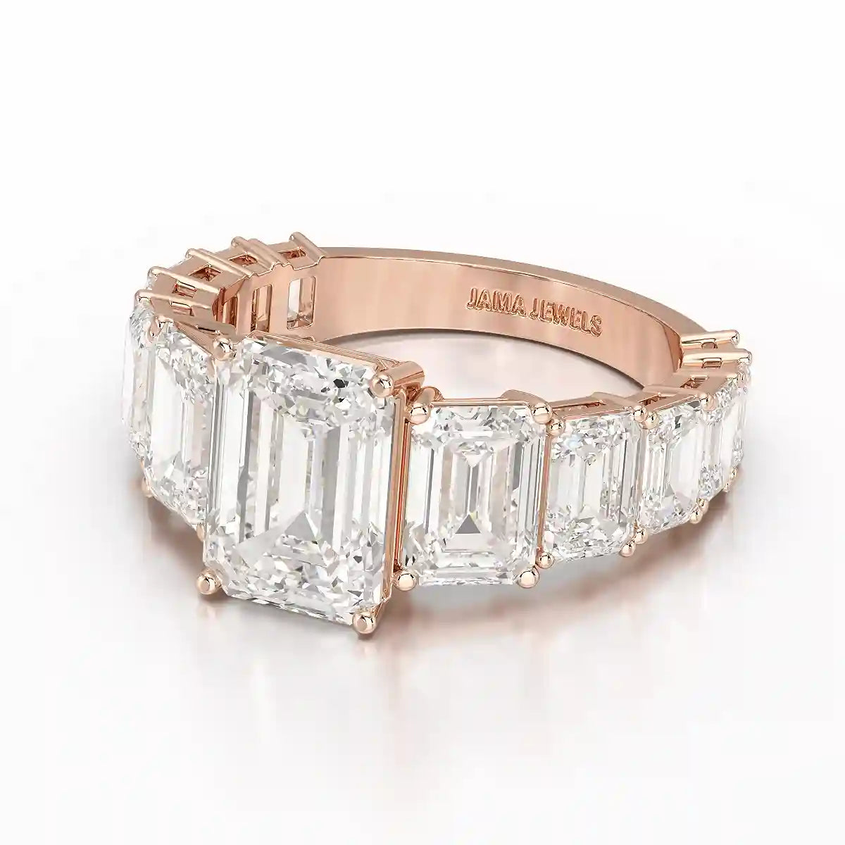 7.8 CT Emerald Shape Lab Diamond Ring