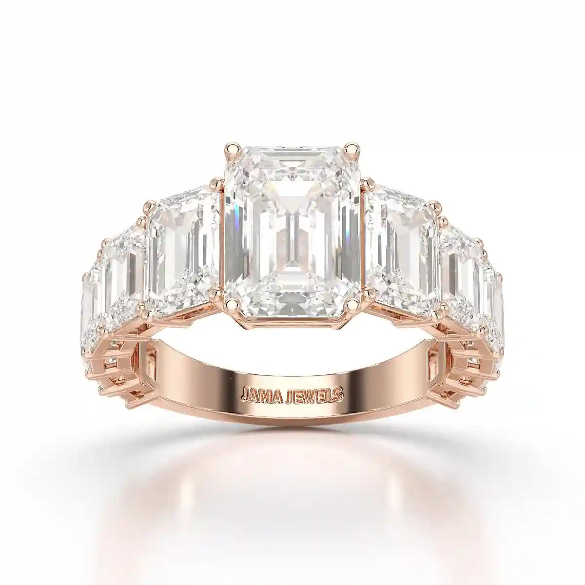 7.8 CT Emerald Shape Lab Diamond Ring