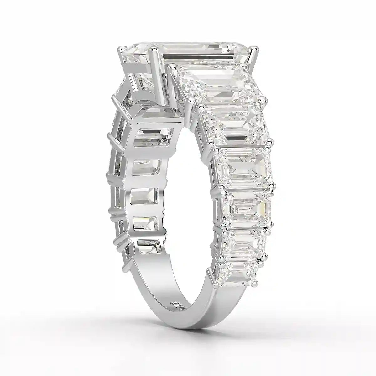 7.8 CT Emerald Shape Lab Diamond Ring