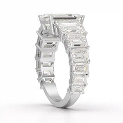 7.8 CT Emerald Shape Lab Diamond Ring