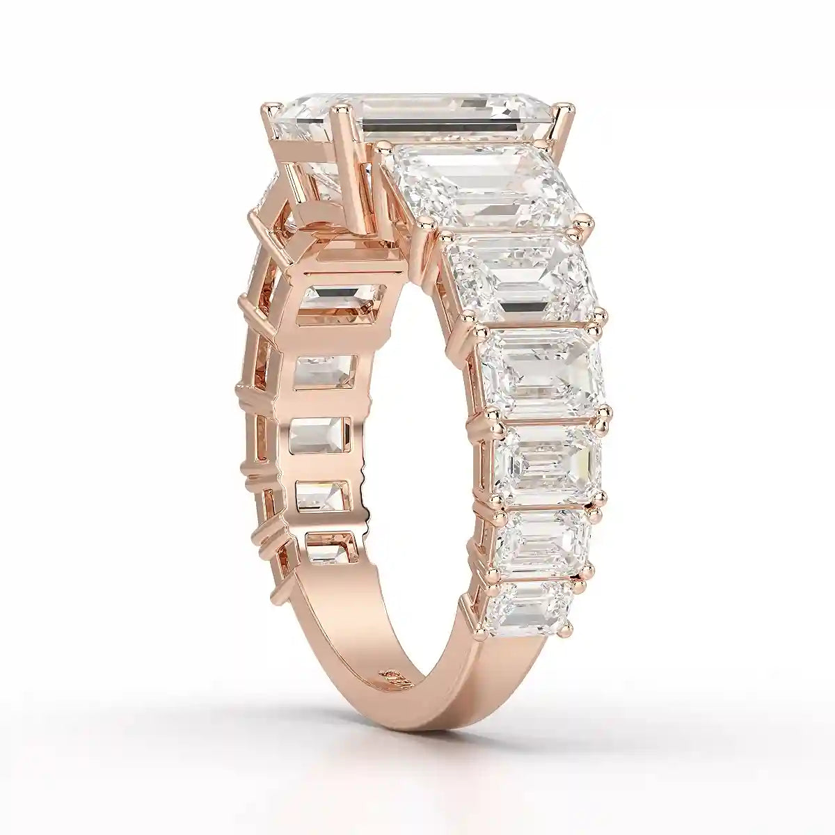 7.8 CT Emerald Shape Lab Diamond Ring