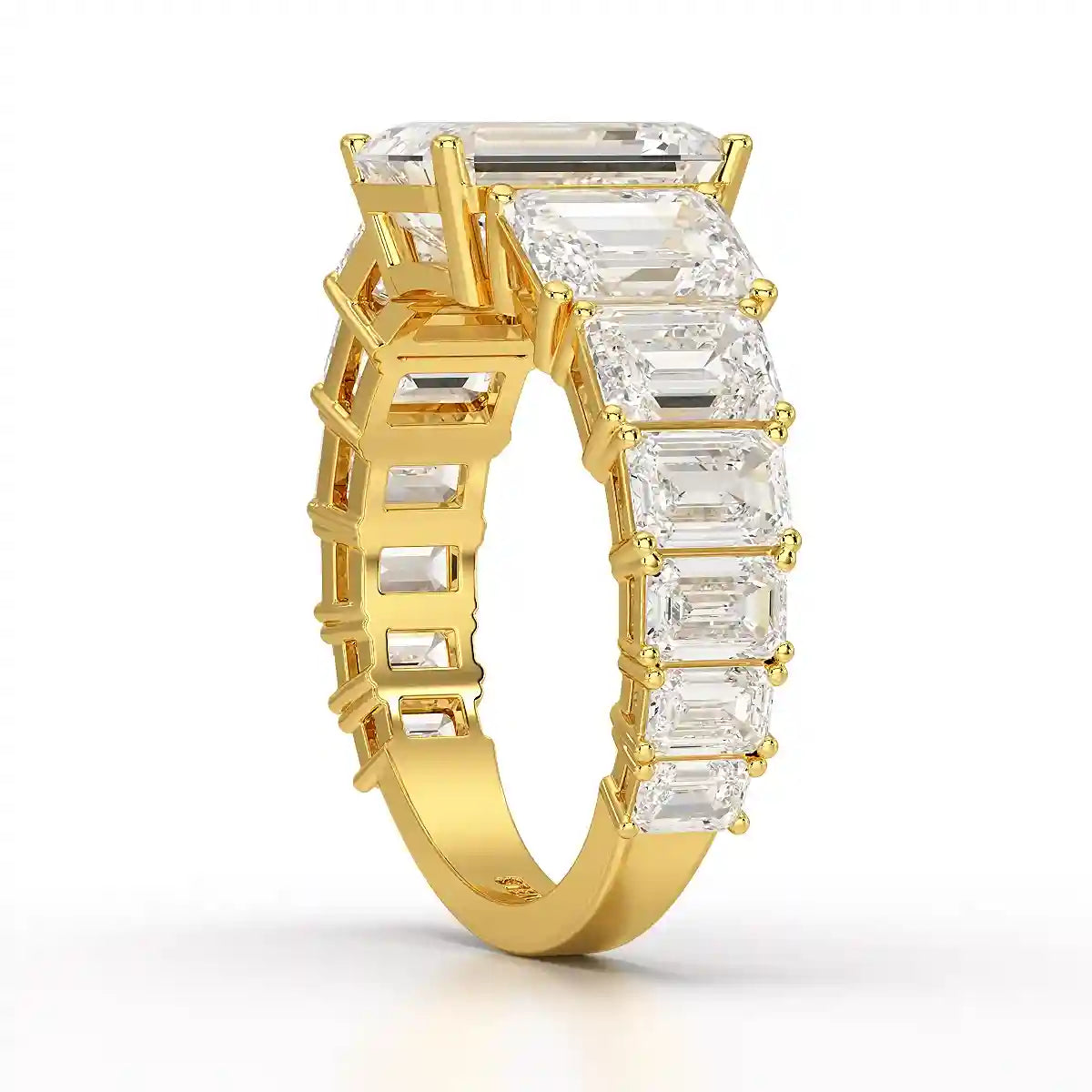 7.8 CT Emerald Shape Lab Diamond Ring