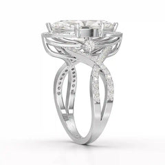 3.5 CT Marquise Cut Lab Diamond Ring