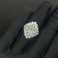 5.6 CT Emerald Cut Lab Diamond Ring (Ready for Delivery)