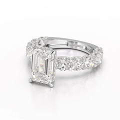 7.26 CT Emerald Shape Lab Diamond Ring
