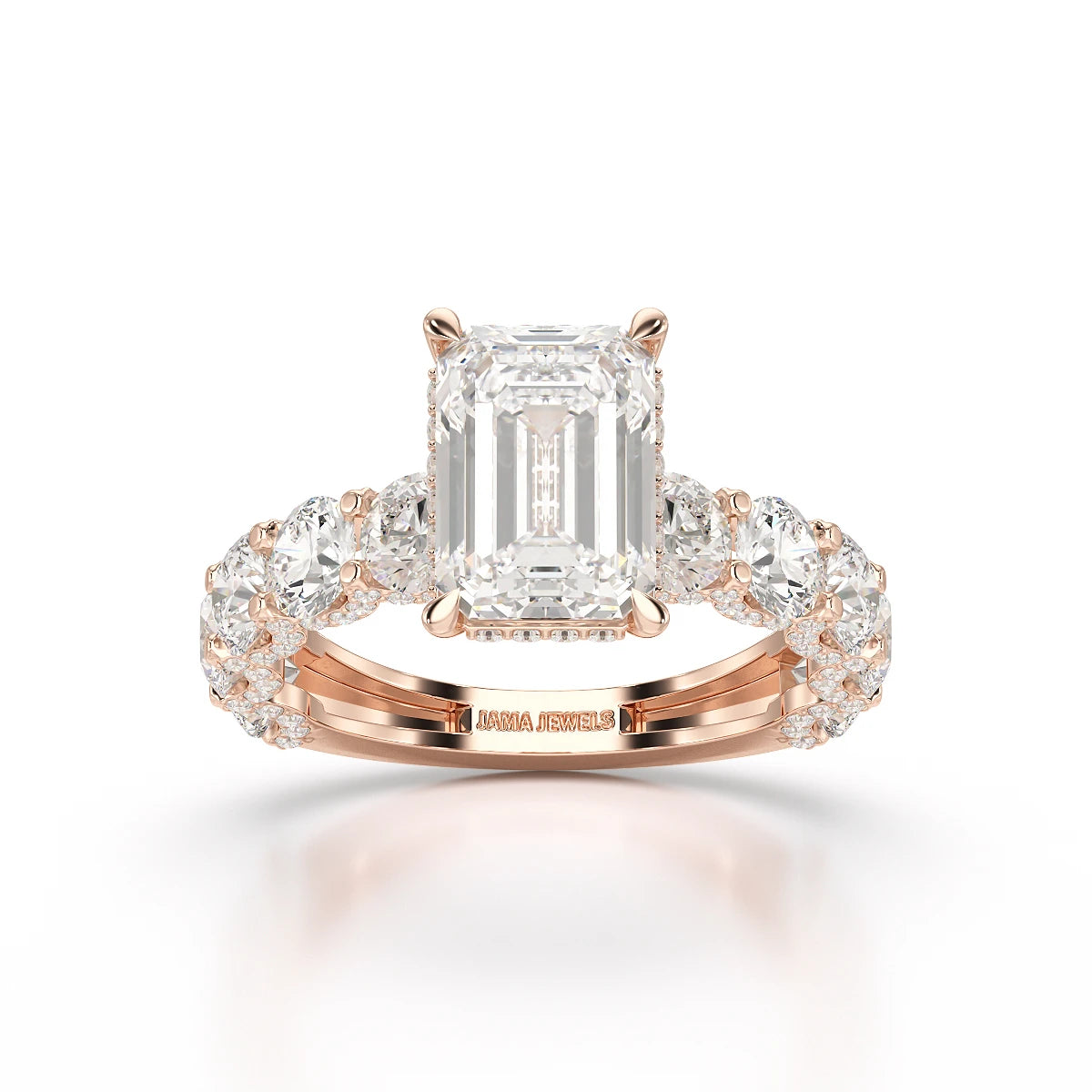 7.26 CT Emerald Shape Lab Diamond Ring