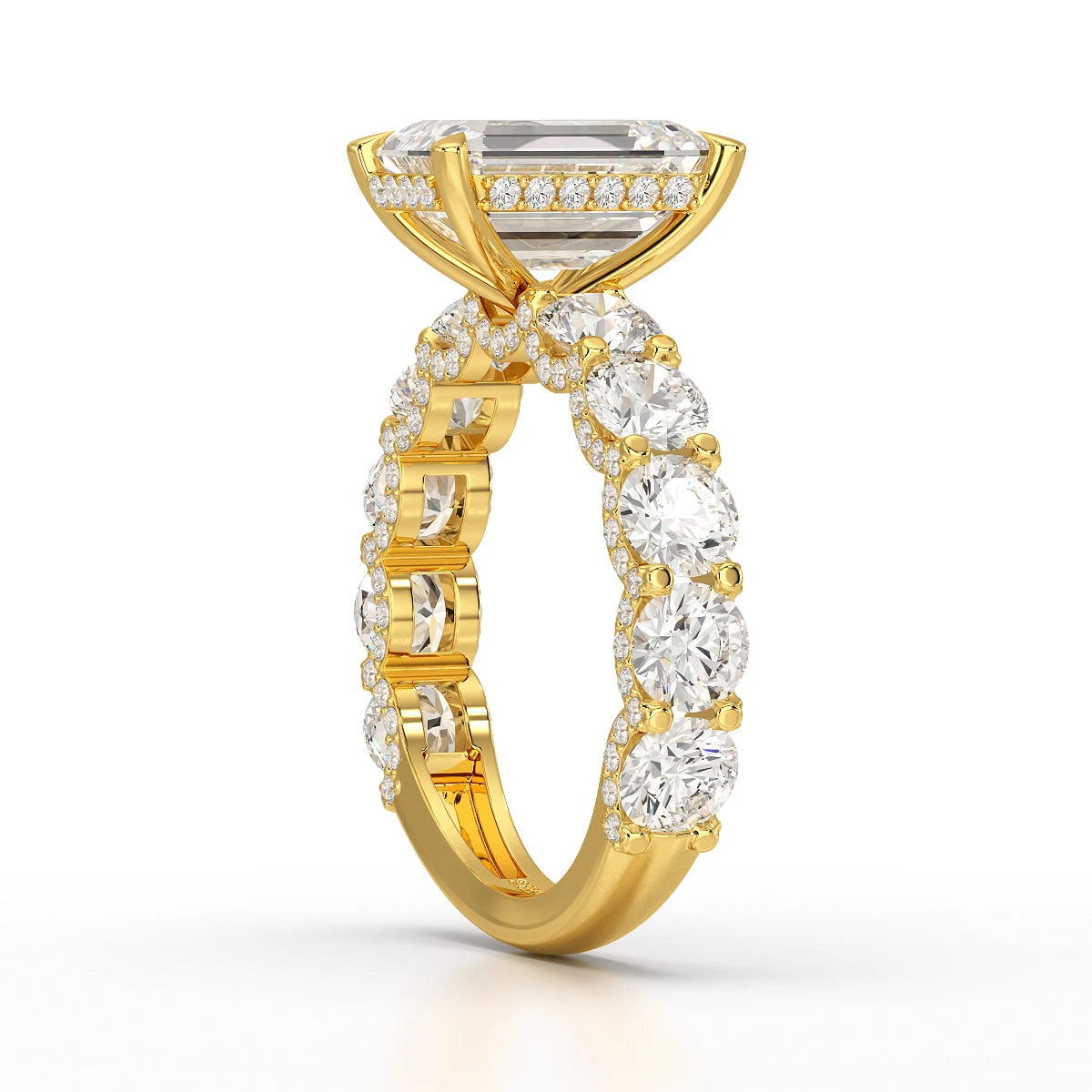 7.26 CT Emerald Shape Lab Diamond Ring