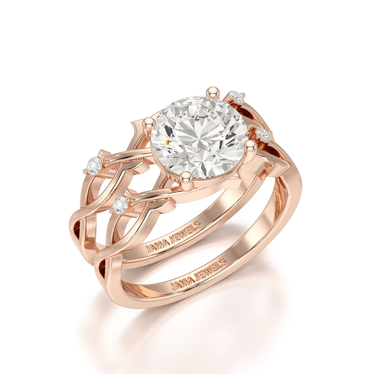 1.08 CT Round Shape Lab Diamond Ring