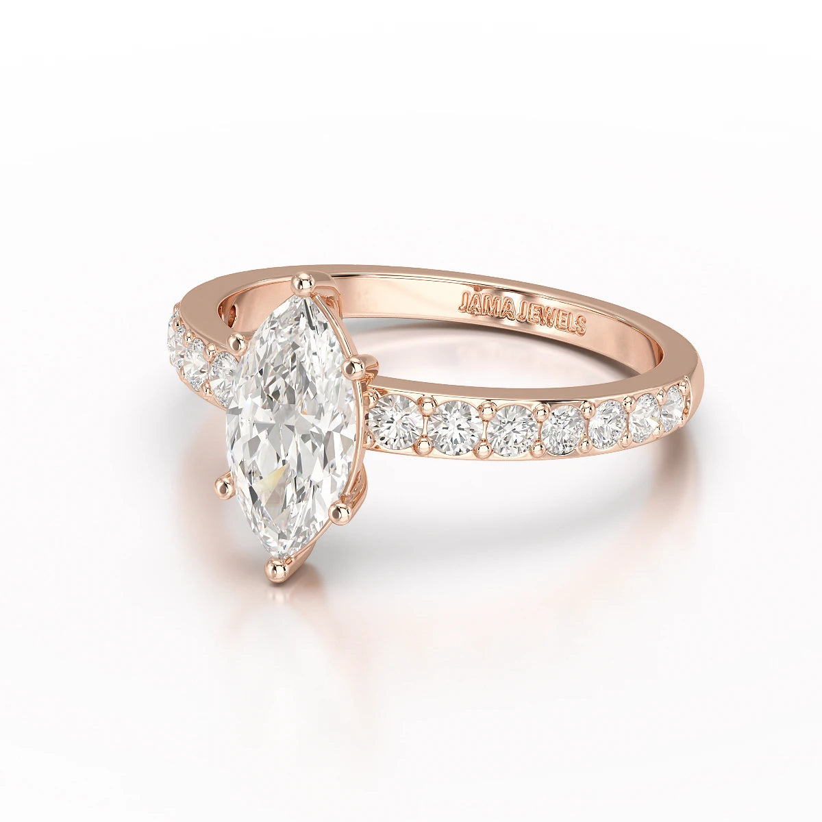1.48 CT Marquise Shape Lab Diamond Ring