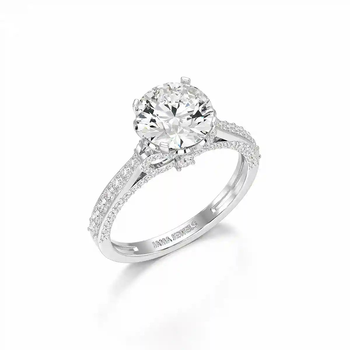 2.6 CT Round Cut Lab Diamond Ring