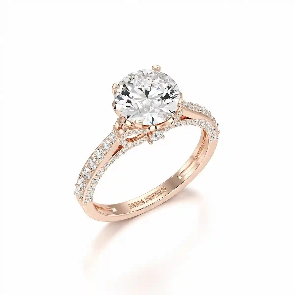 2.6 CT Round Cut Lab Diamond Ring