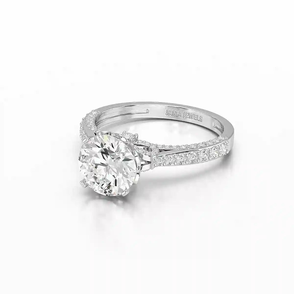 2.6 CT Round Cut Lab Diamond Ring
